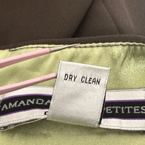 Amanda Smith Petites Brown Sleeveless Sheath Dress Size 8P Preppy Old Money NWT - Picture 5 of 8